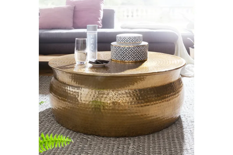 Osagie Soffbord 75 cm Runt, Koppar