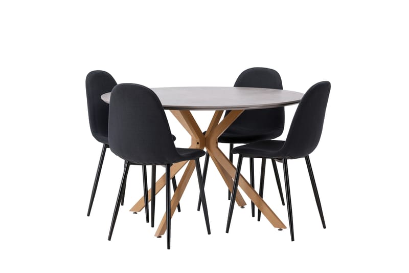 Piazza Matgrupp + 4 stolar Rektangulär - Grå - Products - Möbler - Bord & matgrupp - Matgrupp