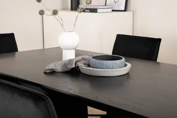 Piazza Matgrupp 180 cm Rektangulär med 6 Petra stolar - Svart - Products - Möbler - Bord & matgrupp - Matgrupp