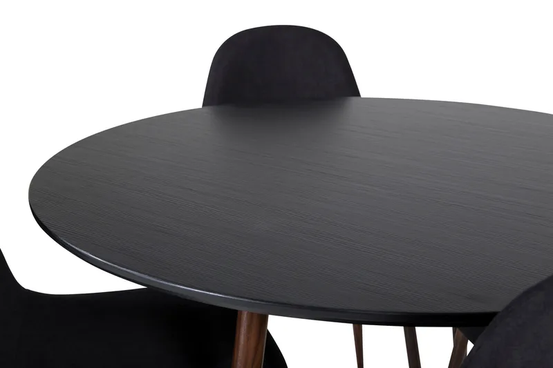 Plaza Matgrupp 100 cm Rund med 4 Polar stolar - Svart - Products - Möbler - Bord & matgrupp - Matgrupp