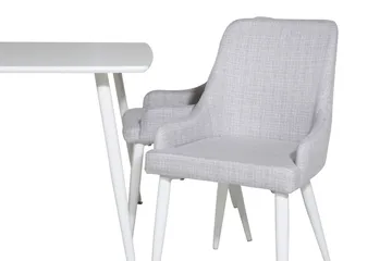 Polar Matgrupp 120 cm Rektangulär med 4 Plaza stolar - Grå - Products - Möbler - Bord & matgrupp - Matgrupp