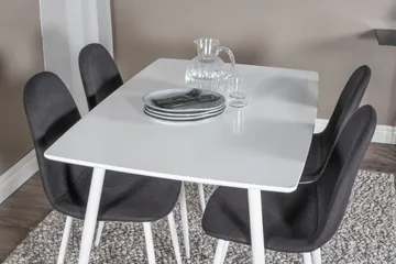 Polar Matgrupp 120 cm Rektangulär med 4 Polar stolar - Svart - Products - Möbler - Bord & matgrupp - Matgrupp