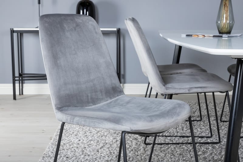 Polar Matgrupp 240 cm Rektangulär med 6 Muce stolar - Svart - Products - Möbler - Bord & matgrupp - Matgrupp