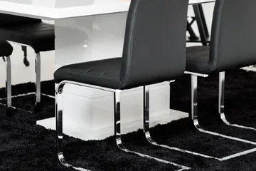 Ratliff Förlängningsbart Matgrupp 180 cm med 4 Cibus Stol - Vit/Svart - Products - Möbler - Bord & matgrupp - Matgrupp