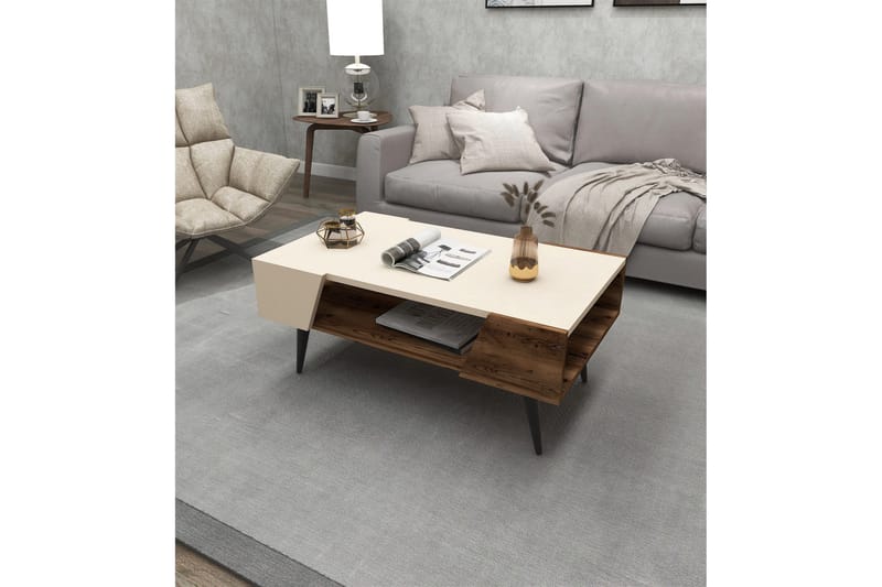 Rebelo Soffbord 90 cm - Beige/Ljusbrun - Products - Möbler - Bord & matgrupp - Soffbord
