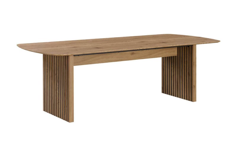 Richeto Matbord 240 cm ek +  8 st Nibe stol brun med ek ben - Natur/Brun - Products - Möbler - Bord & matgrupp - Matgrupp