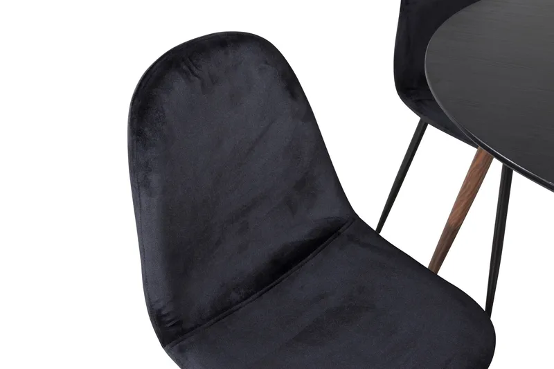 Ridones Matgrupp Runt inkl 4 Pontus Stolar - Svart/Brun - Products - Möbler - Bord & matgrupp - Matgrupp