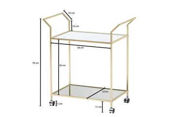 Tultered Serveringsvagn - Guld - Products - Möbler - Bord & matgrupp - Serveringsvagn & serveringsbord - Rullvagn, rullbord & serveringsbord