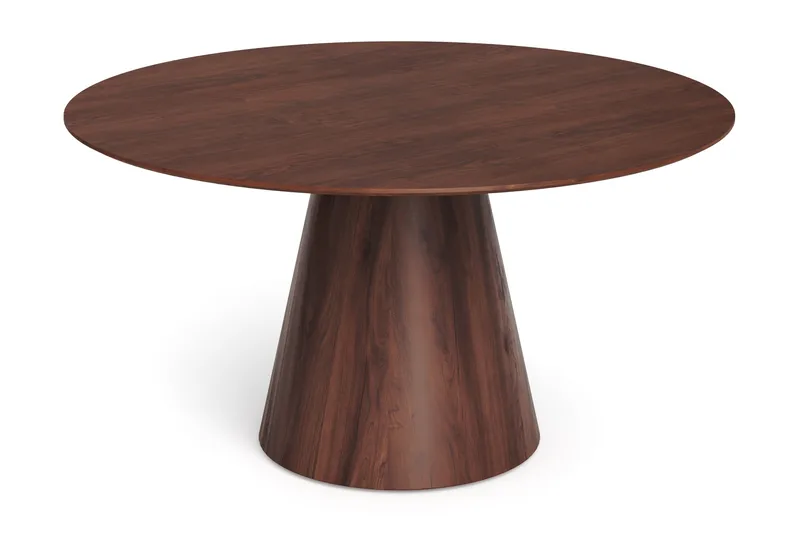 Siena Stort Matbord Runt 150cm Fanér, Valnöt