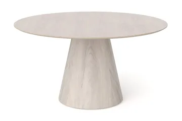 Siena Stort Matbord Runt 150cm Fanér - Vitpigmenterat - Products - Möbler - Bord & matgrupp - Matbord & köksbord