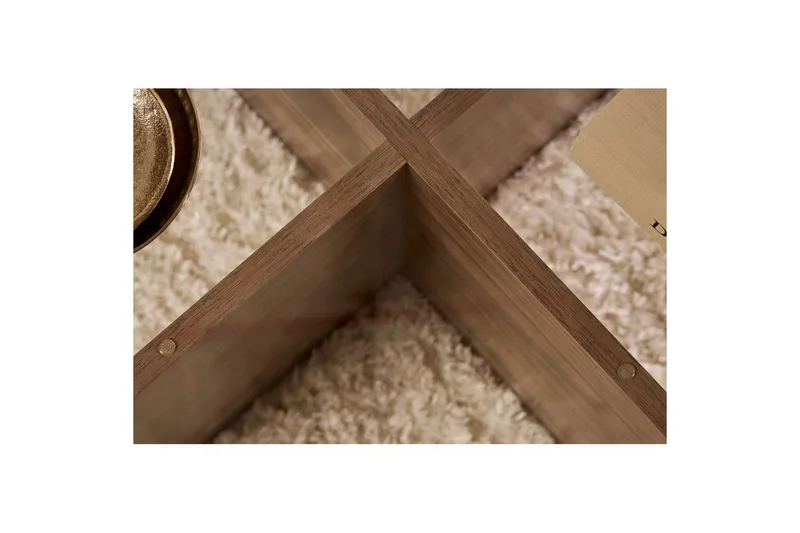 Soffbord Aeris 75 cm med Glasskiva - Valnöt / Transparent - Products - Möbler - Bord & matgrupp - Soffbord