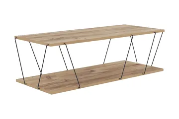 Ljusfors  Soffbord 120 cm med Förvaring Hylla - Natur/Svart - Products - Möbler - Bord & matgrupp - Soffbord - Soffbord med förvaring