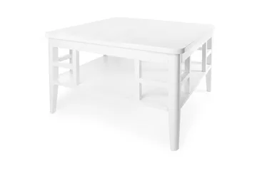 Piteå Soffbord 80 cm med Förvaring Hylla - Vit - Products - Möbler - Bord & matgrupp - Soffbord - Soffbord med förvaring