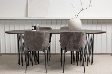 Stone Matgrupp 220 cm Oval med 4 Modesto stolar - Mörkgrå - Products - Möbler - Bord & matgrupp - Matgrupp