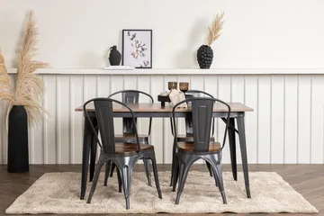 Tempe Matgrupp 140 cm Rektangulär med 4 Tempe stolar - Valnöt - Products - Möbler - Bord & matgrupp - Matgrupp