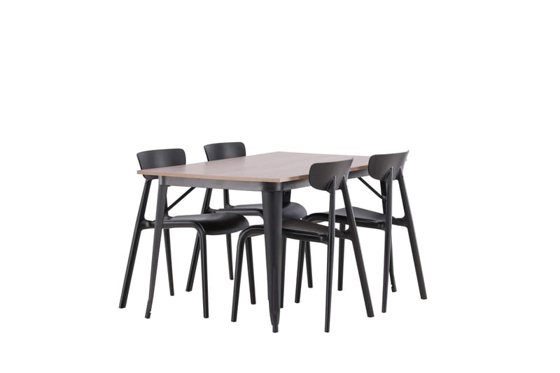 Tempe Matgrupp 140 cm Rektangulär med 4 Ursholmen stolar - Svart - Products - Möbler - Bord & matgrupp - Matgrupp