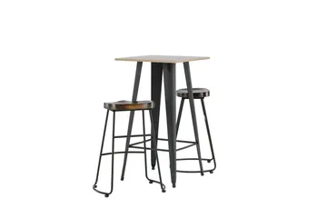 Tempe Matgrupp 60 cm Rektangulär med 2 Ozark stolar - Svart - Products - Möbler - Bord & matgrupp - Matgrupp