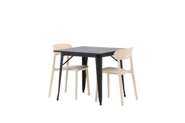Tempe Matgrupp 80 cm Rektangul är med 2 Åstol stolar - Svart - Products - Möbler - Bord & matgrupp - Matgrupp