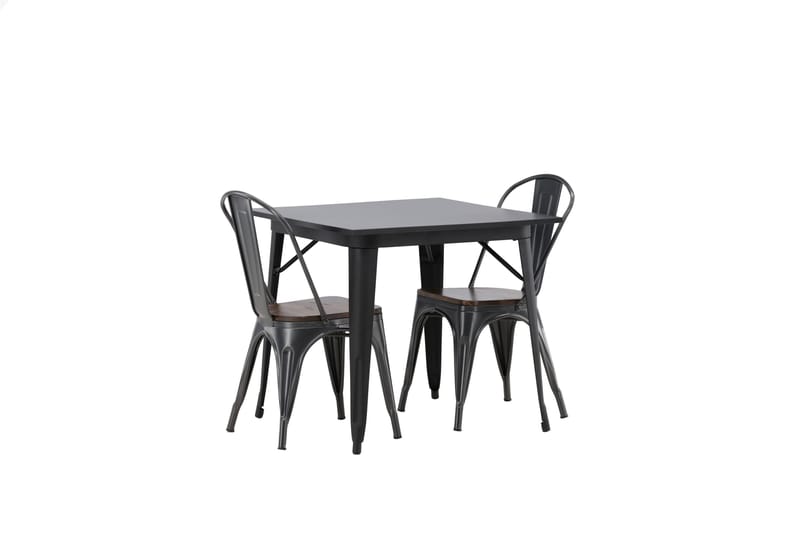 Tempe Matgrupp  80 cm Rektangulär med 2 Tempe stolar - Mörkgrå - Products - Möbler - Bord & matgrupp - Matgrupp