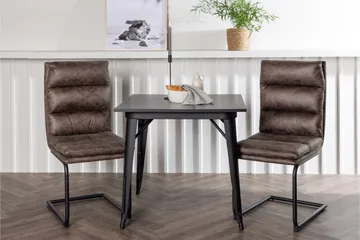 Tempe Matgrupp 80 cm Rektangulär med 2 Zizo stolar - Svart - Products - Möbler - Bord & matgrupp - Matgrupp