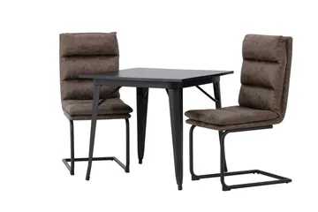 Tempe Matgrupp 80 cm Rektangulär med 2 Zizo stolar - Svart - Products - Möbler - Bord & matgrupp - Matgrupp