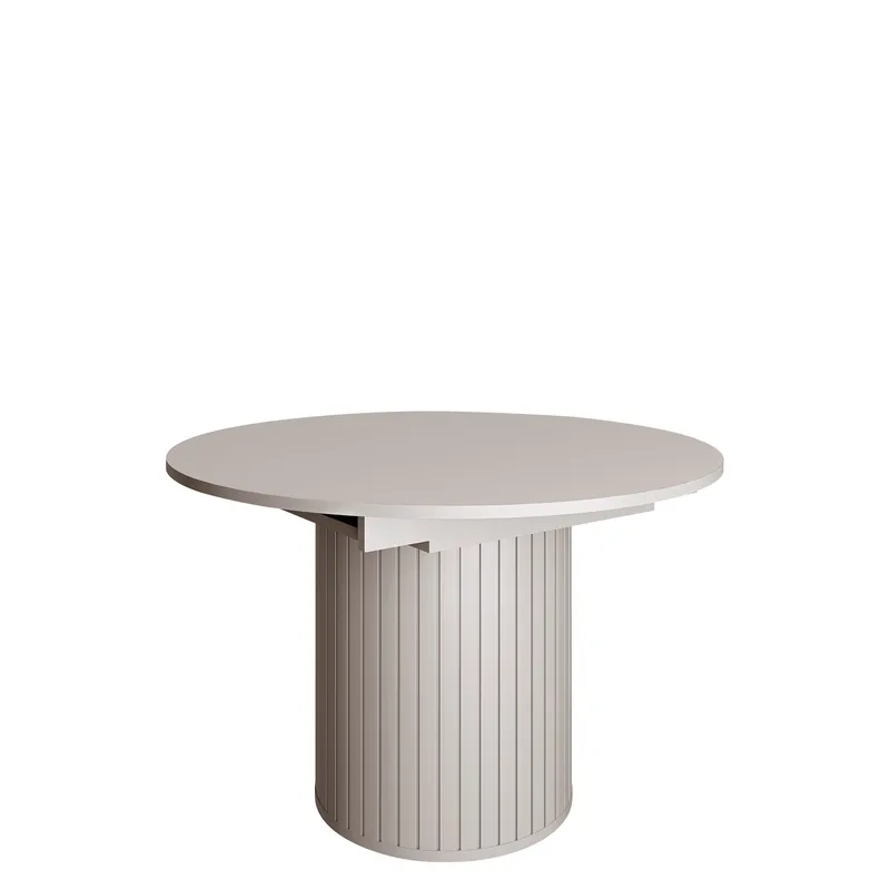 Veyricor Förlängningsbart Matbord 120-160 cm Rund, Beige