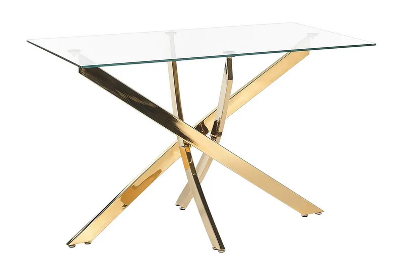 Vincenzo Matbord 70x120 cm, Transparent/Guld