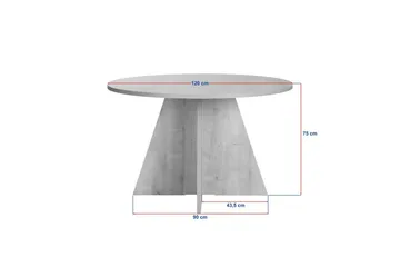Zalen Matbord 120 cm - Svart - Products - Möbler - Bord & matgrupp - Matbord & köksbord