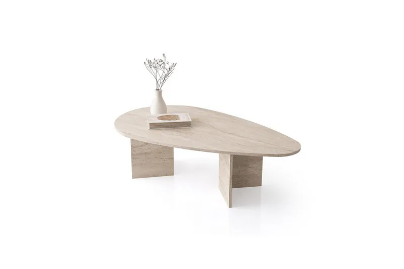 Zeyra Soffbord 139,5 cm, Travertine