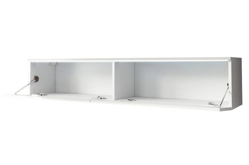 Cuguen TV-bänk 140 cm LED-belysning - Vit/Vit LED - Products - Möbler - TV- & Mediamöbler - TV-skåp