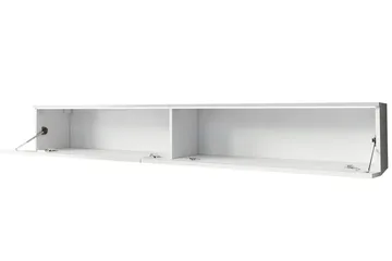 Cuguen Tv-skåp 180 cm Vit LED - Natur/Svart - Products - Möbler - TV- & Mediamöbler - TV bänk & mediabänk
