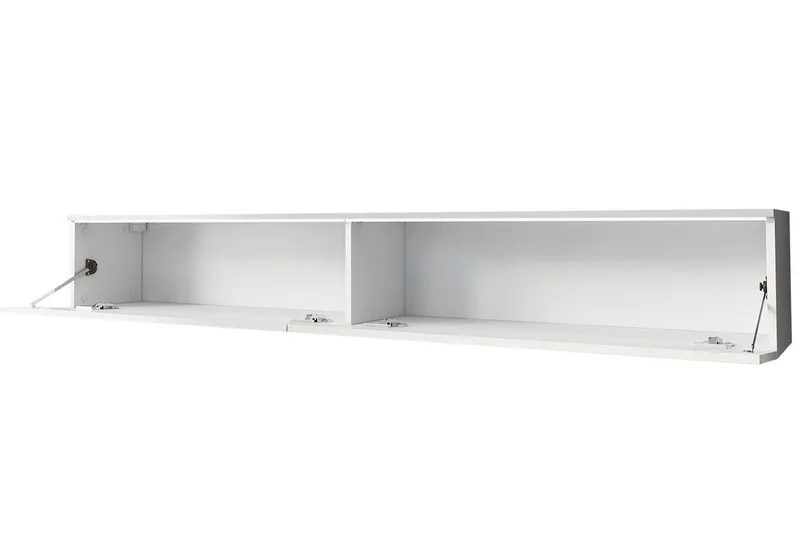Cuguen Tv-skåp 180 cm Vit LED - Natur/Svart - Products - Möbler - TV- & Mediamöbler - TV bänk & mediabänk