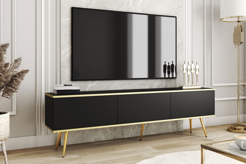 Edson Tv-bänk 175 cm - Svart - Products - Möbler - TV- & Mediamöbler - TV bänk & mediabänk