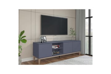 Lowboard Pelle Grå/Wotan Ek - Grå/Wotan Ek - Products - Möbler - TV- & Mediamöbler - TV bänk & mediabänk