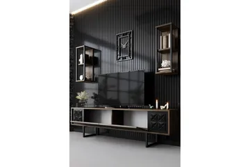 Manchan Tv-möbelset 180 cm - Valnöt/Svart - Products - Möbler - TV- & Mediamöbler - TV bänk & mediabänk