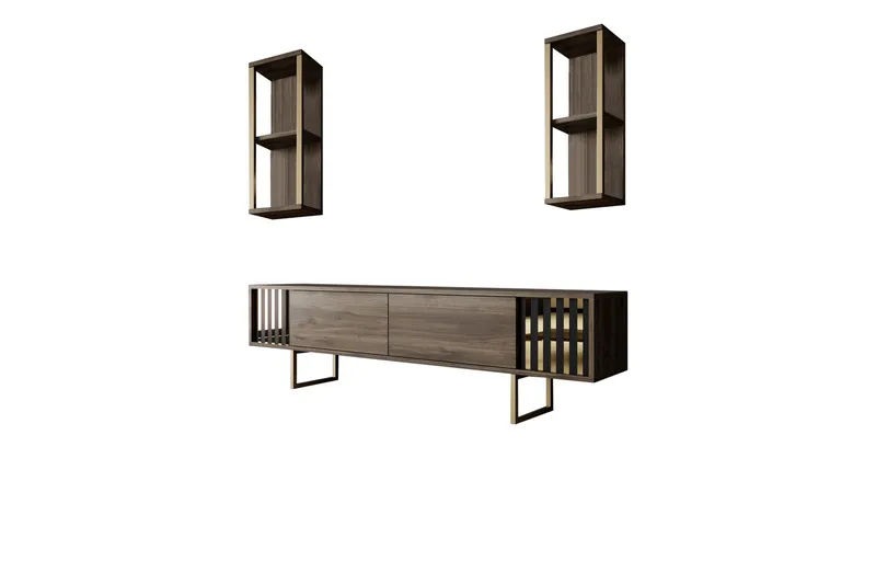 Masatomo Tv-bänk 180 cm, Valnöt/Svart