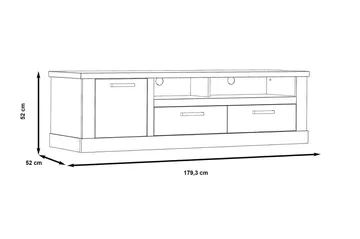Talebi TV-Bänk 179 cm - Brun/Vit - Products - Möbler - TV- & Mediamöbler - TV bänk & mediabänk