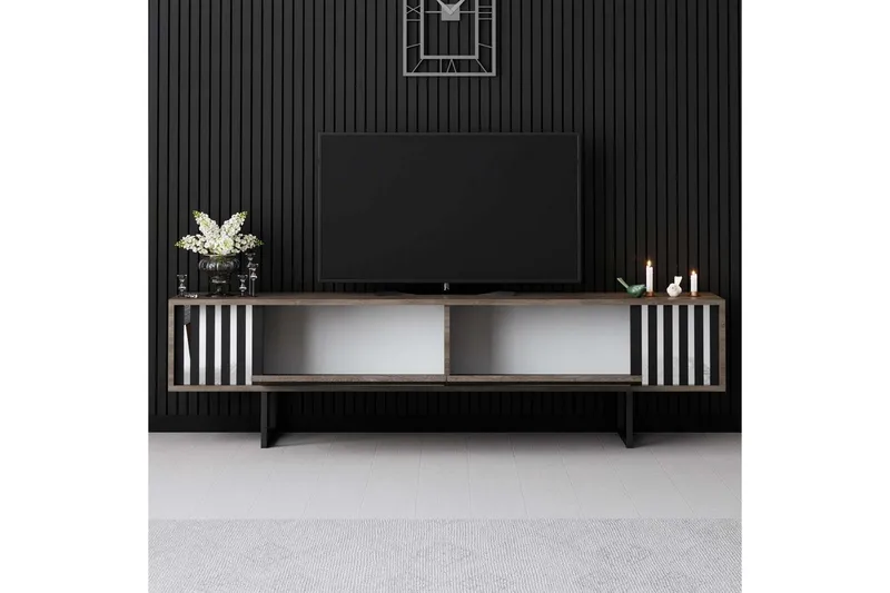 TV-bänk Jeval Valnöt / Svart - Valnöt / Svart - Products - Möbler - TV- & Mediamöbler - TV bänk & mediabänk