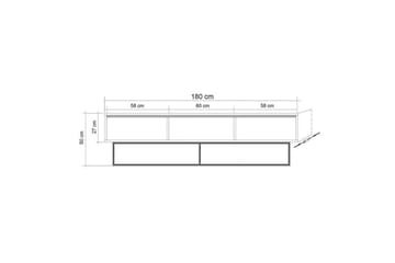 Zefiria Tv-bänk 180 cm - Mörkbrun/Svart - Products - Möbler - TV- & Mediamöbler - TV bänk & mediabänk
