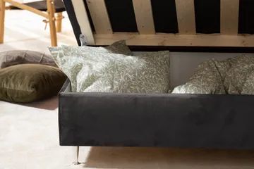 Alessia Komplett Sängpaket med Förvaring LED-belysning 160x200 cm - Mörkgrå - Products - Möbler - Säng - Säng med förvaring