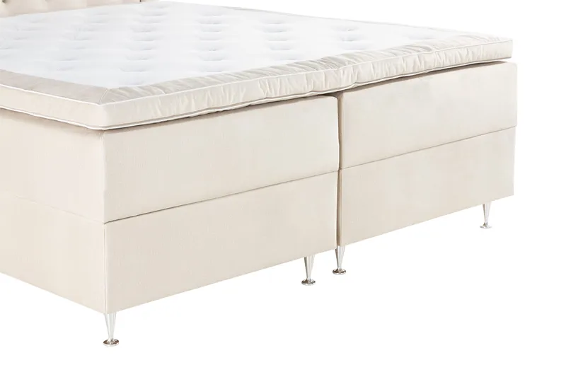Alessia Komplett Sängpaket med Förvaring LED-belysning 180x200 cm - Beige - Products - Möbler - Säng - Säng med förvaring