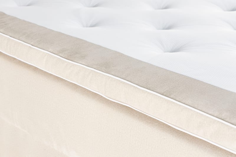 Alessia Komplett Sängpaket med Förvaring LED-belysning 180x200 cm - Beige - Products - Möbler - Säng - Säng med förvaring