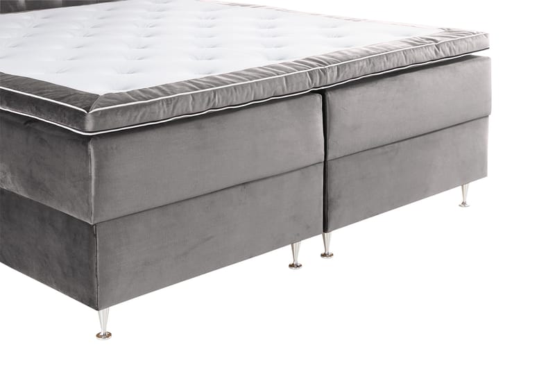 Alessia Komplett Sängpaket med Förvaring LED-belysning 180x200 cm - Mörkgrå Sammet - Products - Möbler - Säng - Säng med förvaring