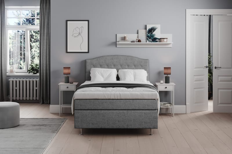 Belda Kontinentalsäng 120x200Medium - Grå - Products - Möbler - Säng - Enkelsäng