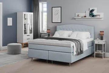 Belda Kontinentalsäng 160x200Medium - Ljusblå - Products - Möbler - Säng - Kontinentalsäng