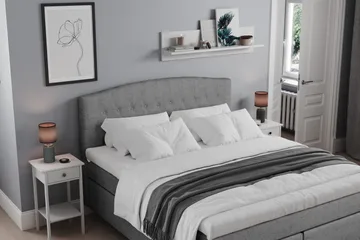 Belda Kontinentalsäng 180x200Fast - Grå - Products - Möbler - Säng - Kontinentalsäng