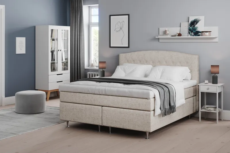 Belda Kontinentalsäng 180x200Fast/Medium - Beige - Products - Möbler - Säng - Kontinentalsäng