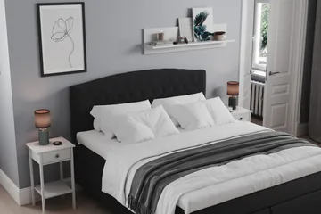 Belda Kontinentalsäng 180x200Fast/Medium - Svart - Products - Möbler - Säng - Kontinentalsäng