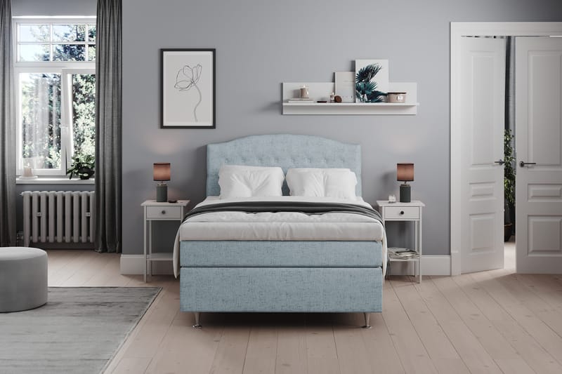 Belda Sängpaket 140x200 Fast - Ljusblå - Products - Möbler - Säng - Kontinentalsäng