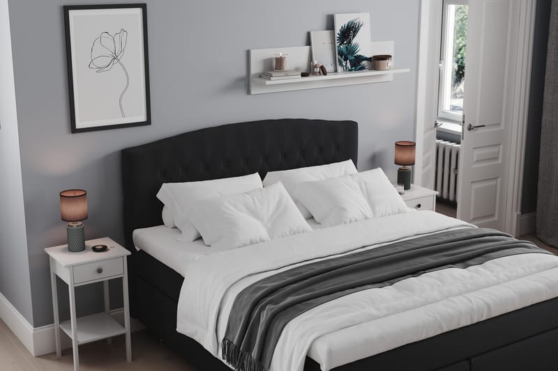 Belda Sängpaket 160x200 Fast - Svart - Products - Möbler - Säng - Kontinentalsäng